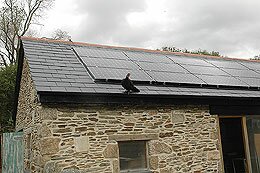 Solar PV cells linked to the grid